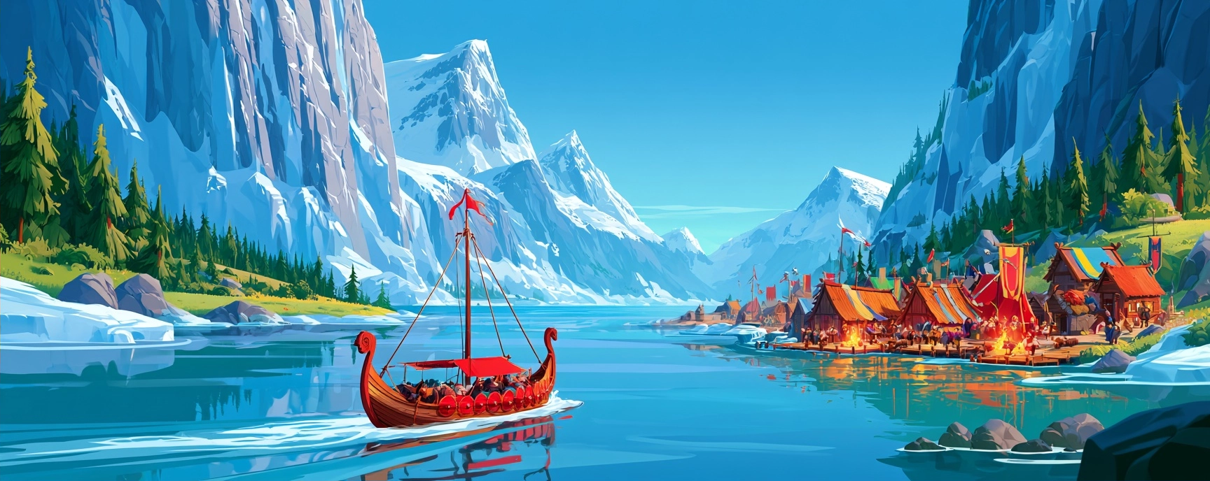 Vibrant Blue Viking Fjord