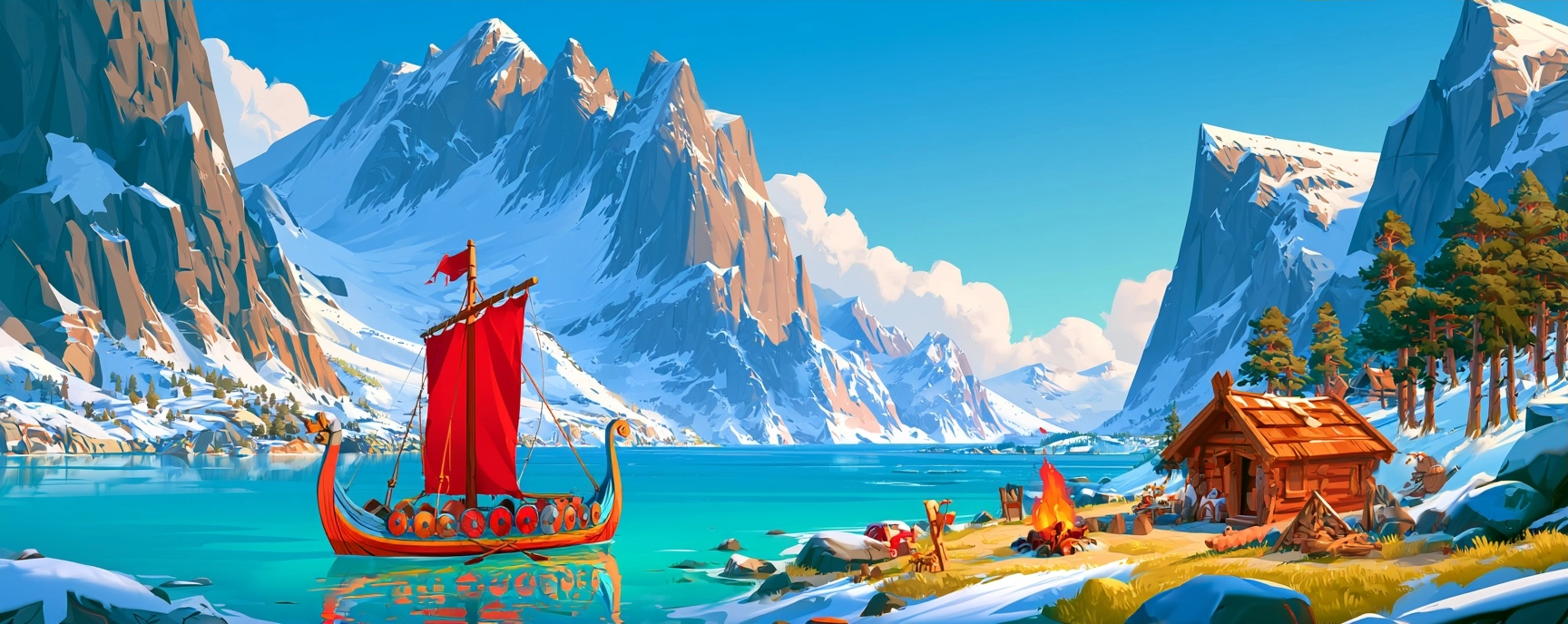 Vibrant Blue Viking Fjord